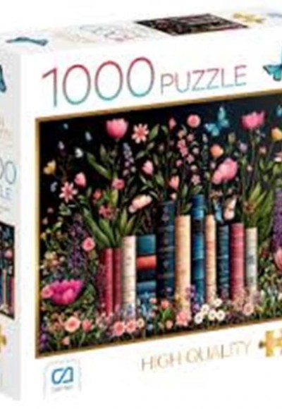 Çiçekler Ve Kitaplar Puzzle 1000