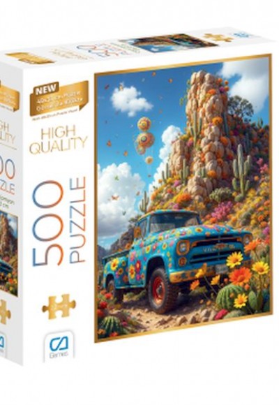 Çiçekli Kamyon Puzzle 500