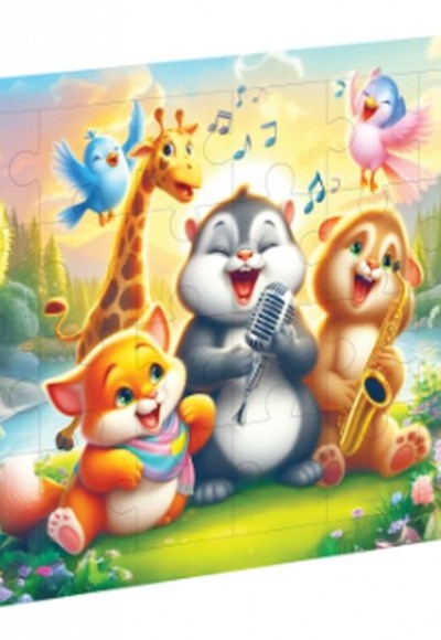 Neşeli Dostlar Ahşap Puzzle