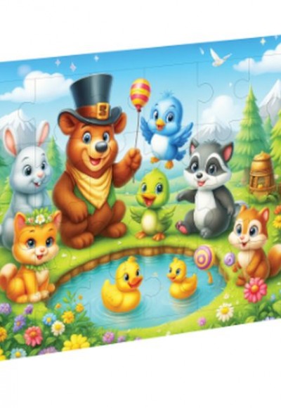 Sevimli Hayvanlar Ahşap Puzzle