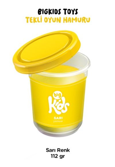 Bigkids Toys / Sarı - Tekli Oyun Hamuru (112 Gr)