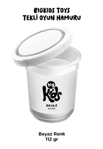 Bigkids Toys / Beyaz - Tekli Oyun Hamuru (112 Gr)