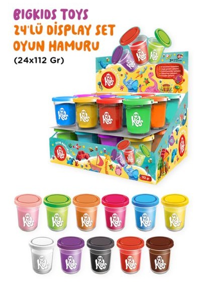 Bigkids Toys / 24’Lü Display Kutu Oyun Hamuru (24X112 Gr)