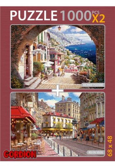 Archway Positano + Reu Du Soleil / 2x1000 Parça Puzzle (40140)
