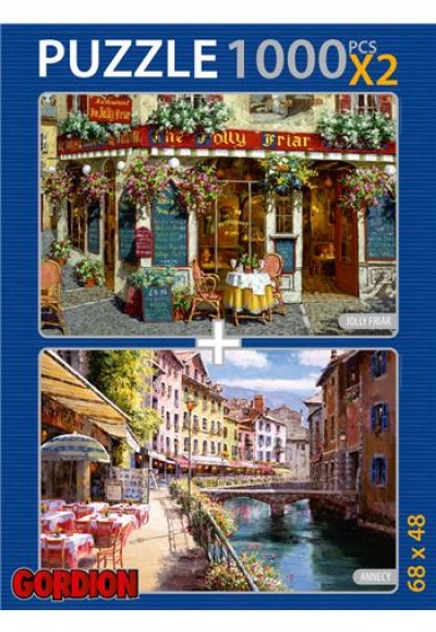 Jolly Friar + Annecy / 2x1000 Parça Puzzle (40141)