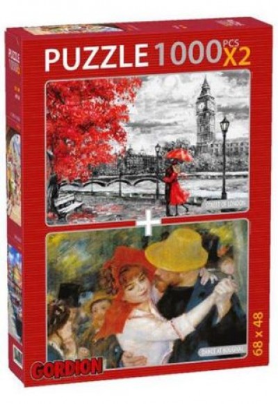 Street Of London + Dance At Bougival / 2x1000 Parça Puzzle (40146)