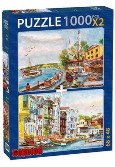 Beyler Beyi + Arnavutköy Sahili / 2x1000 Parça Puzzle (40149)