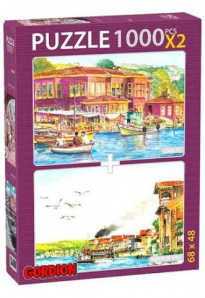 Çengelköy + Kuzguncuk Sahili / 2x1000 Parça Puzzle (40153)