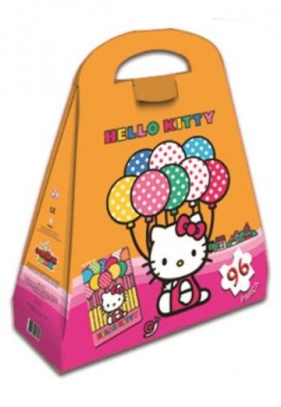 Hello Kitty Çantalı Yap Boz Balon 96 Parça Puzzle (40619)
