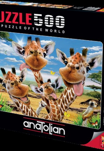 Anatolian Zürafa Selfisi/ Giraffe Selfie 500 Parça Puzzle