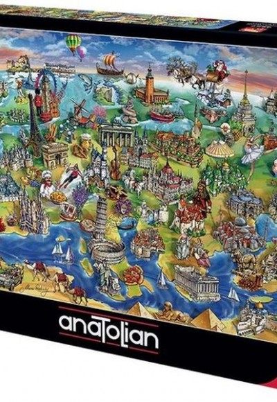 Anatolian 1500 Parça Puzzle 4557 Avrupa Haritası