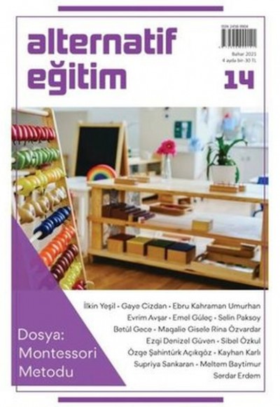 Alternatif Eğitim Dergisi 14.Sayı Montessori Metodu