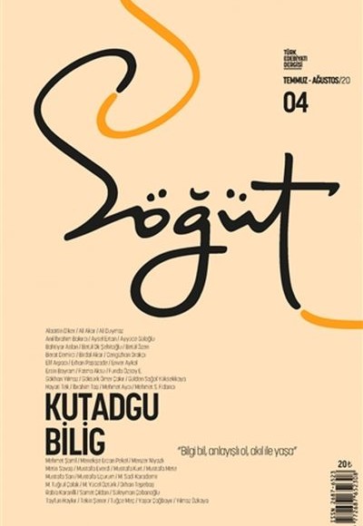 Söğüt - Türk Edebiyatı Dergisi Sayı 04 - Kutadgu Bilig