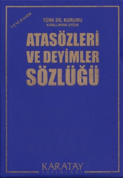 Atasözleri ve Deyimler Sözlüğü (Plastik Kapak)