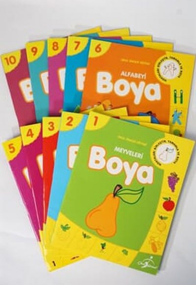 Okul Öncesi Boyamalı Alıştırma 10 Kitap 320 Sayfa