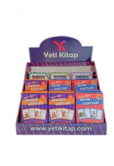 Yeti Eğitim Kartları Standı  (27 Kutu Kart )