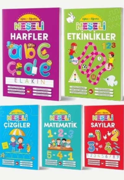 Okul Öncesi Eğitici Öğretici Neşeli Etkinlikler Seti (5 Kitap Takım)