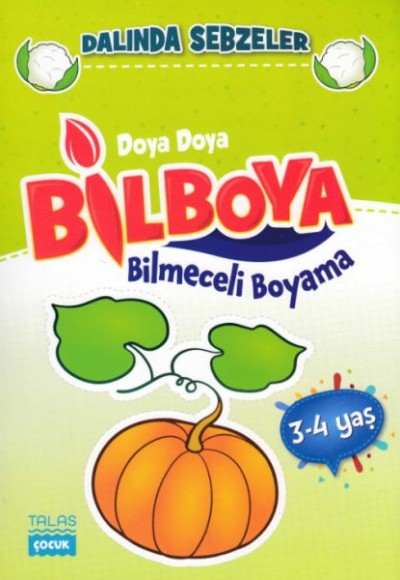 Doya Doya Bil Boya - Bilmeceli Boyama - Dalında Sebzeler - 3-4 Yaş