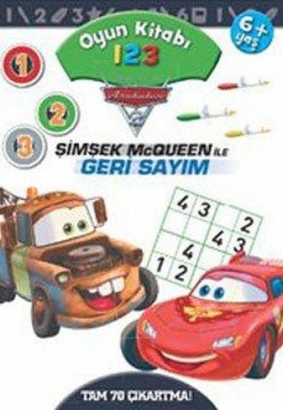 Arabalar - Oyun Kitabı Şimşek McQueen ile Geri Sayım