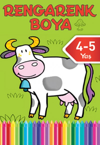 Rengarenk Boya -4 / 4-5 Yaş Yeşil Kitap