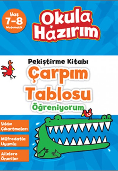 7-8 Yaş Matematik Pekiştirme Kitabı Çarpım Tablosu Öğreniyorum / Okula Hazırım