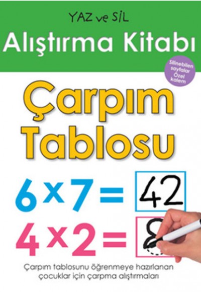 Yaz ve Sil Alıştırma Kitabı - Çarpım Tablosu