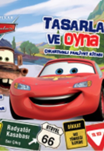 Disney Arabalar Tasarla ve Oyna Çıkartmalı Faaliyet Kitabı