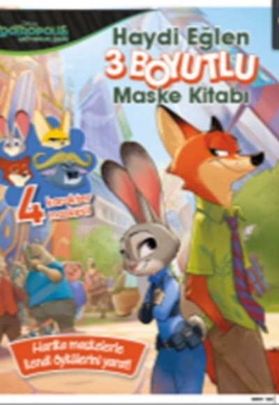 Disney Zootropolis Hayvanlar Şehri 3 Boyutlu Maske Kitabı