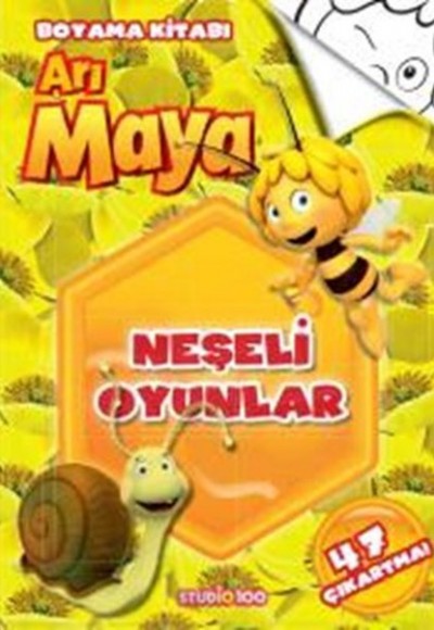 Arı Maya - Neşeli Oyunlar Boyama Kitabı