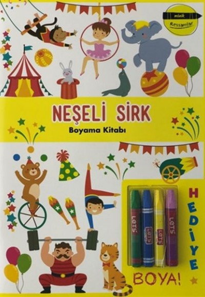 Neşeli Sirk Boyama Kitabı - Minik Ressamlar