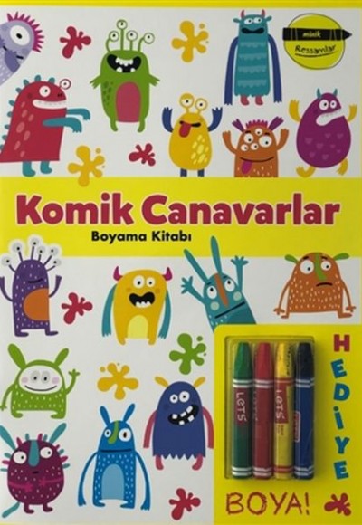 Komik Canavarlar Boyama Kitabı - Minik Ressamlar