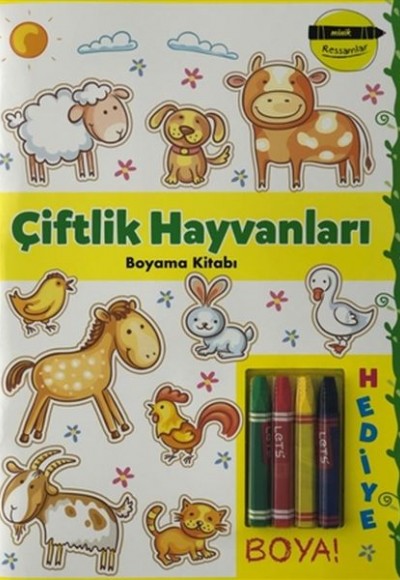 Çiftlik Hayvanları Boyama Kitabı - Minik Ressamlar