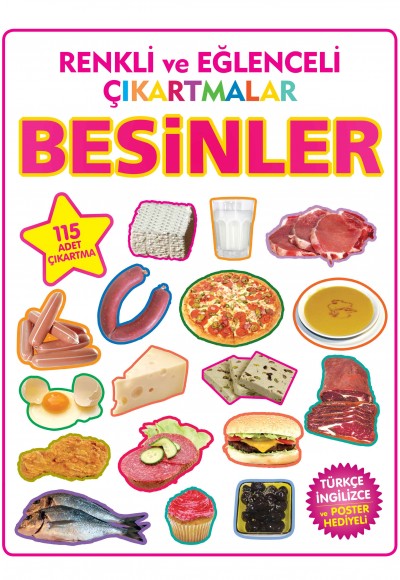 Renkli ve Eğlenceli Çıkartmalar Besinler