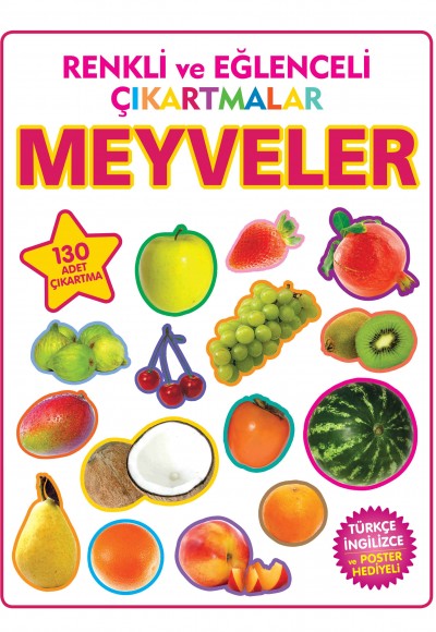 Renkli ve Eğlenceli Çıkartmalar Meyveler