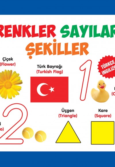 Renkler - Sayılar - Şekiller Türkçe-İngilizce