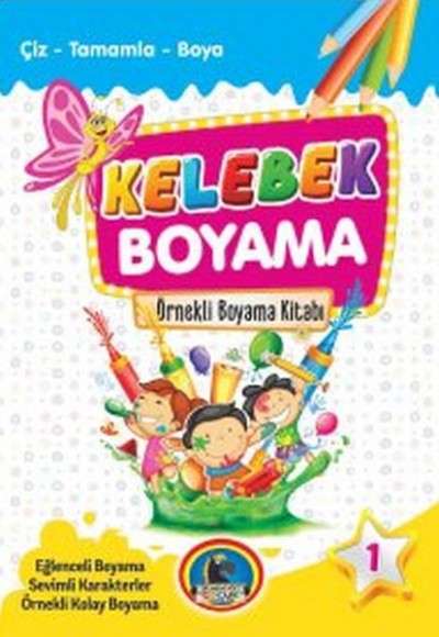 Kelebek Boyama Kitabı (8 Kitap Takım)