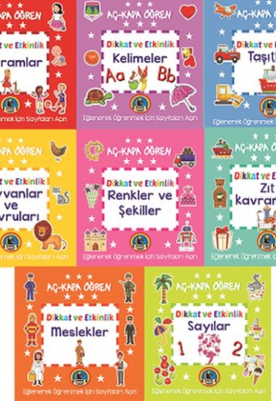 Aç-Kapa Öğren (8 Kitap)