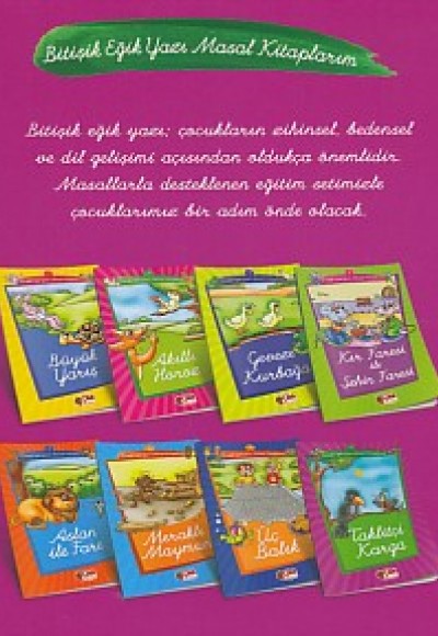 Bitişik Eğik Yazı Masal Kitaplarım (8 Kitap)