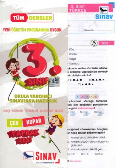 Sınav 3. Sınıf Tüm Dersler Çek-Kopar Yaprak Testler (Yeni)