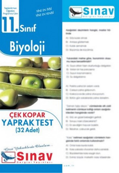 Sınav 11. Sınıf Biyoloji Çek Kopar Yaprak Test