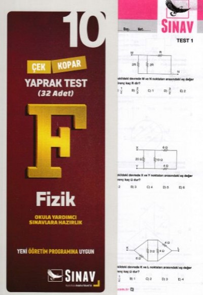 Sınav 10. Sınıf Fizik Çek Kopar Yaprak Test (Yeni)