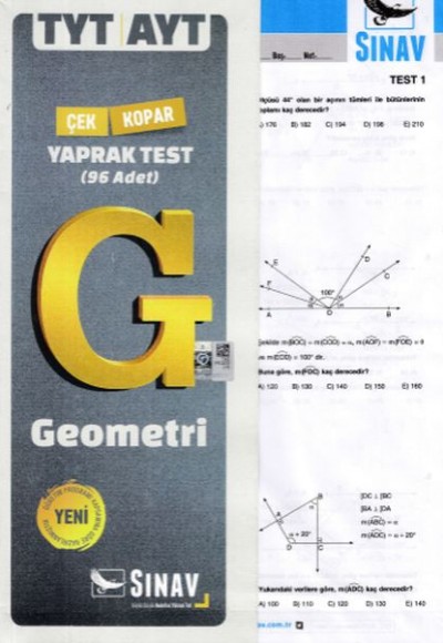 Sınav TYT-AYT Geometri Yaprak Test (Yeni)