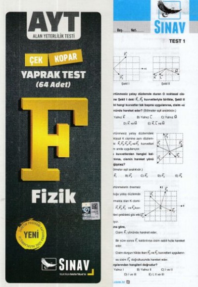 Sınav AYT Fizik Yaprak Test (Yeni)