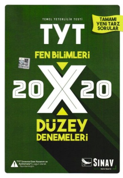 Sınav TYT Fen Bilimleri 20 X 20 Düzey Denemeleri (Yeni)