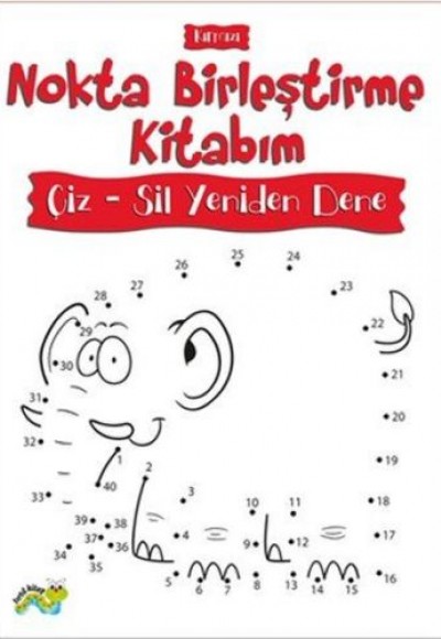 Nokta Birleştirme Kitabım Çiz-Sil Yeniden Dene (Kırmızı)