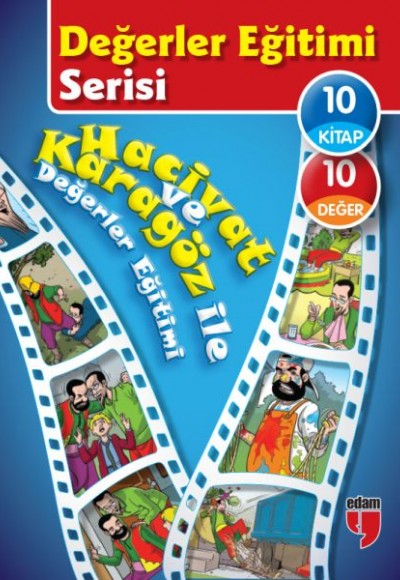 Değerler Eğitimi Serisi - Hacivat ve Karagöz ile Değerler Eğitimi (10 Kitaplık Set)