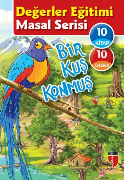 Değerler Eğitimi Masal Serisi - Bir Kuş Konmuş (10 Kitaplık Set)