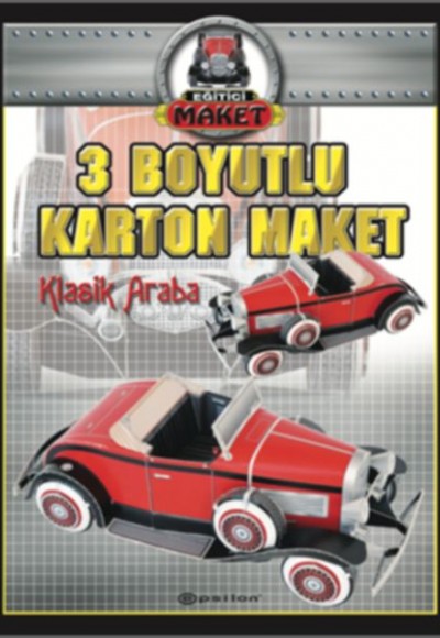 3 Boyutlu Karton Maket - Klasik Araba