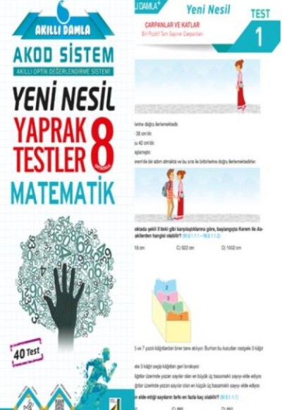 Akıllı Damla Matematik Yeni Nesil Yaprak Testler-8. Sınıf