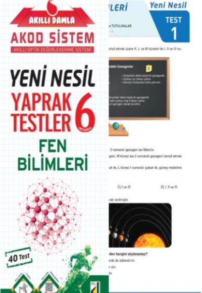 Akıllı Damla Fen Bilimleri Yeni Nesil Yaprak Testler-6. Sınıf